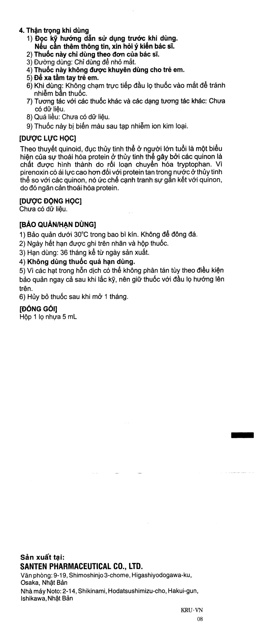 Hỗn dịch nhỏ mắt Kary Uni 0.005% trị đục thủy tinh thể chai 5ml - 8
